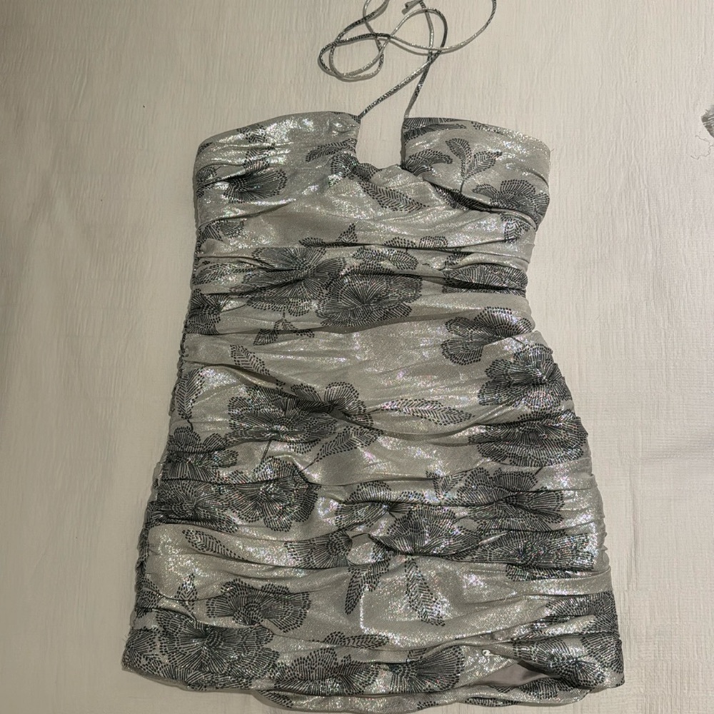 Zara disco shimmery mini dress